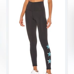 Strut This Star Ankle Legging in Black & Teal